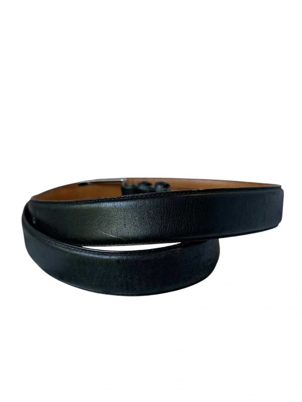 Genuine POLO Ralph Lauren Black Classic Leather Women's Dress Belt Size 38/95